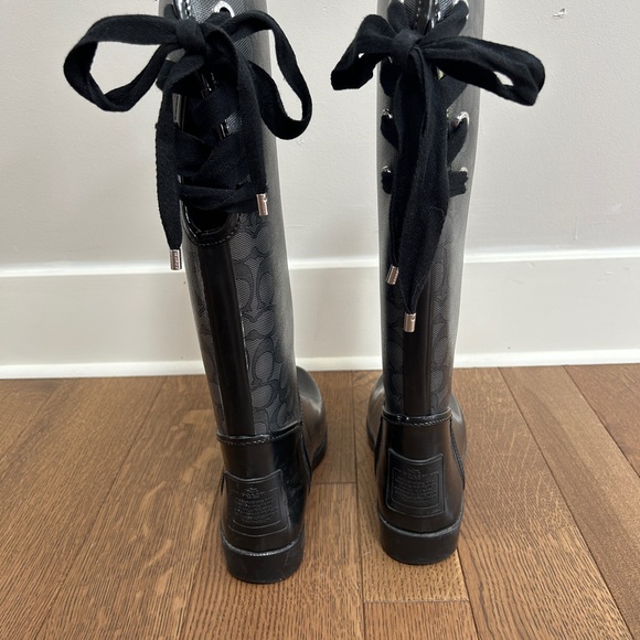 Coach Tristee Black Rain Boot - Picture 2 of 10